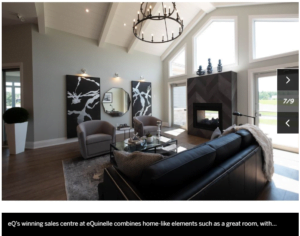 eQ's winning sales centre at eQuinelle combines home-like elements